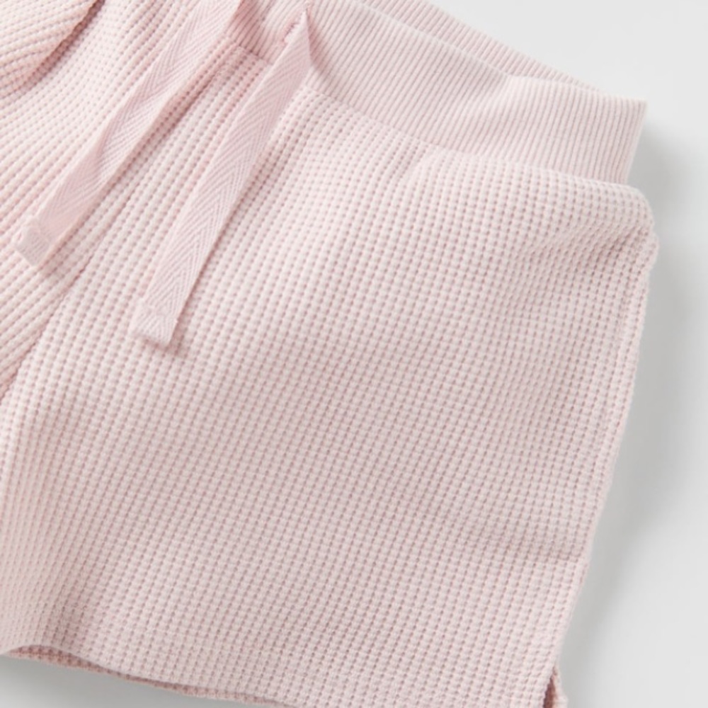 NWT Zara 3-4Y waffle knit shorts pink